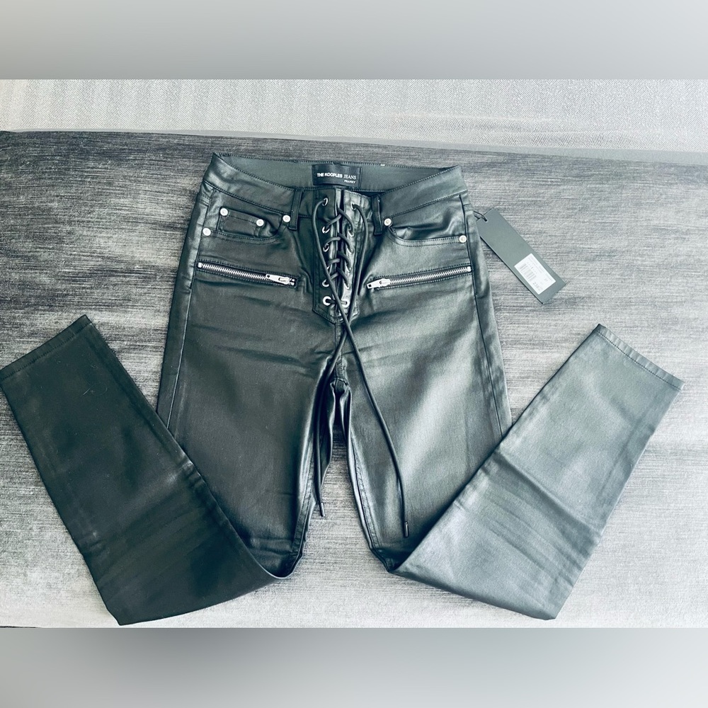 The Kooples skinny vegan leather jeans Franky sz 27